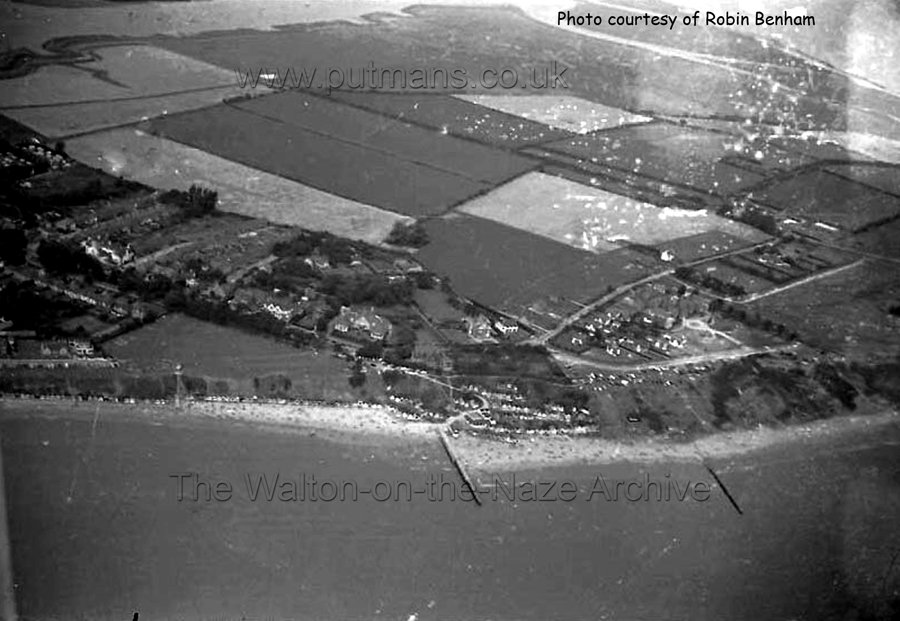 Ref 1702 Aerial view of the Naze from the sea