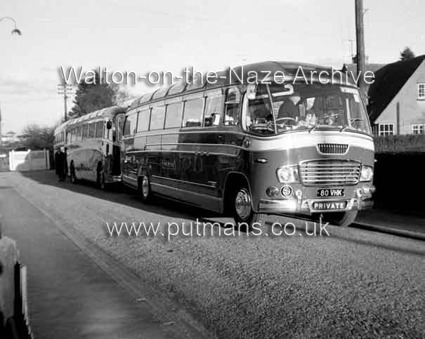 Ref 1906 Vicarage Lane coaches for B Legion outing 23 Dec 1961