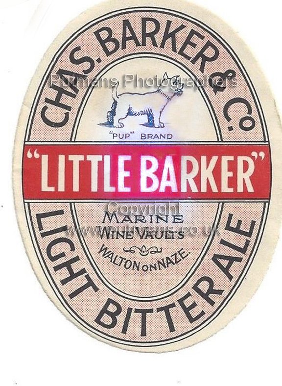 Ref 2642 Barker beer label