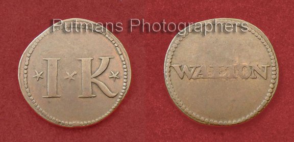 Ref 2811 Copperas Token 1736 John Kirby
