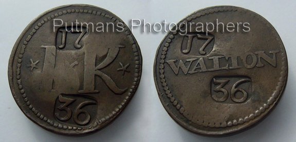 Ref 2812 Copperas Token 1736 John Kirby
