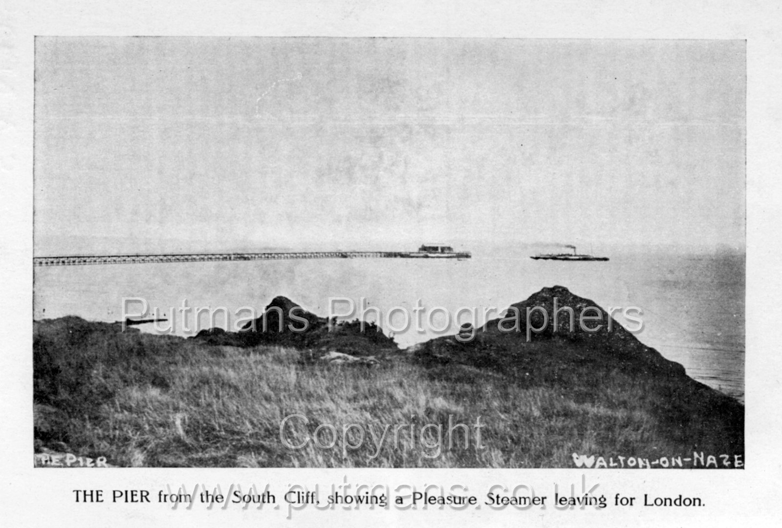 Ref 3025 Steamer leaving pier  from Walton's Official Handbook 1930s