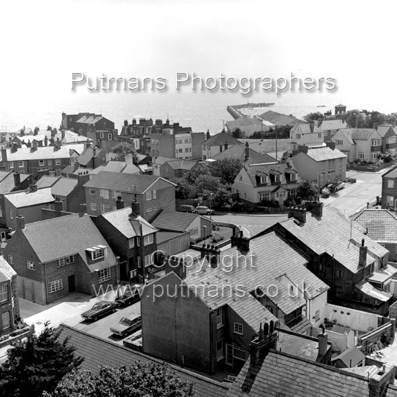 Ref 2686 View from church tower towards the pier July 1976