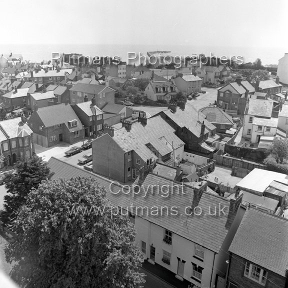 Ref 2687 View from church tower towards the pier July 1976