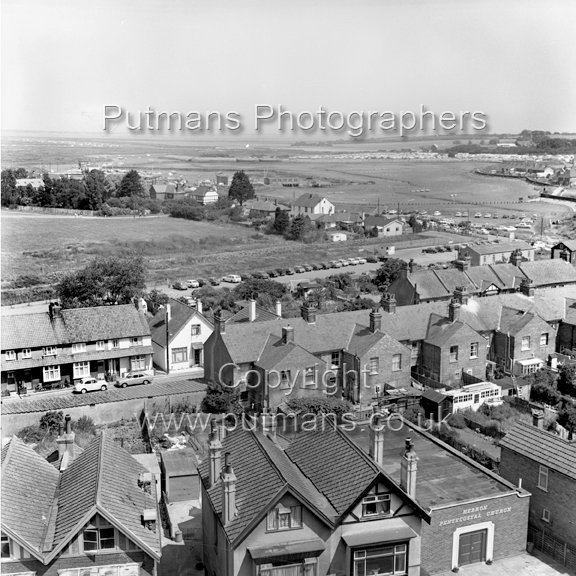 Ref 2688 View from church tower towards the river July 1976