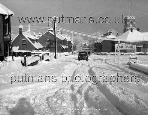 Church Road under snow 1958