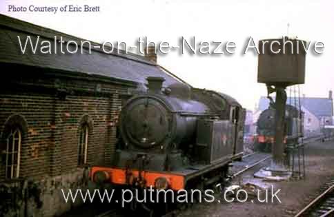 Ref 1843 Steam locomotive Walton Station yard
